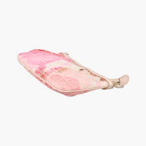 Pre-owned Fendi Zucchino Studded Pink canvas 8BR594 handbag | stylenewstar