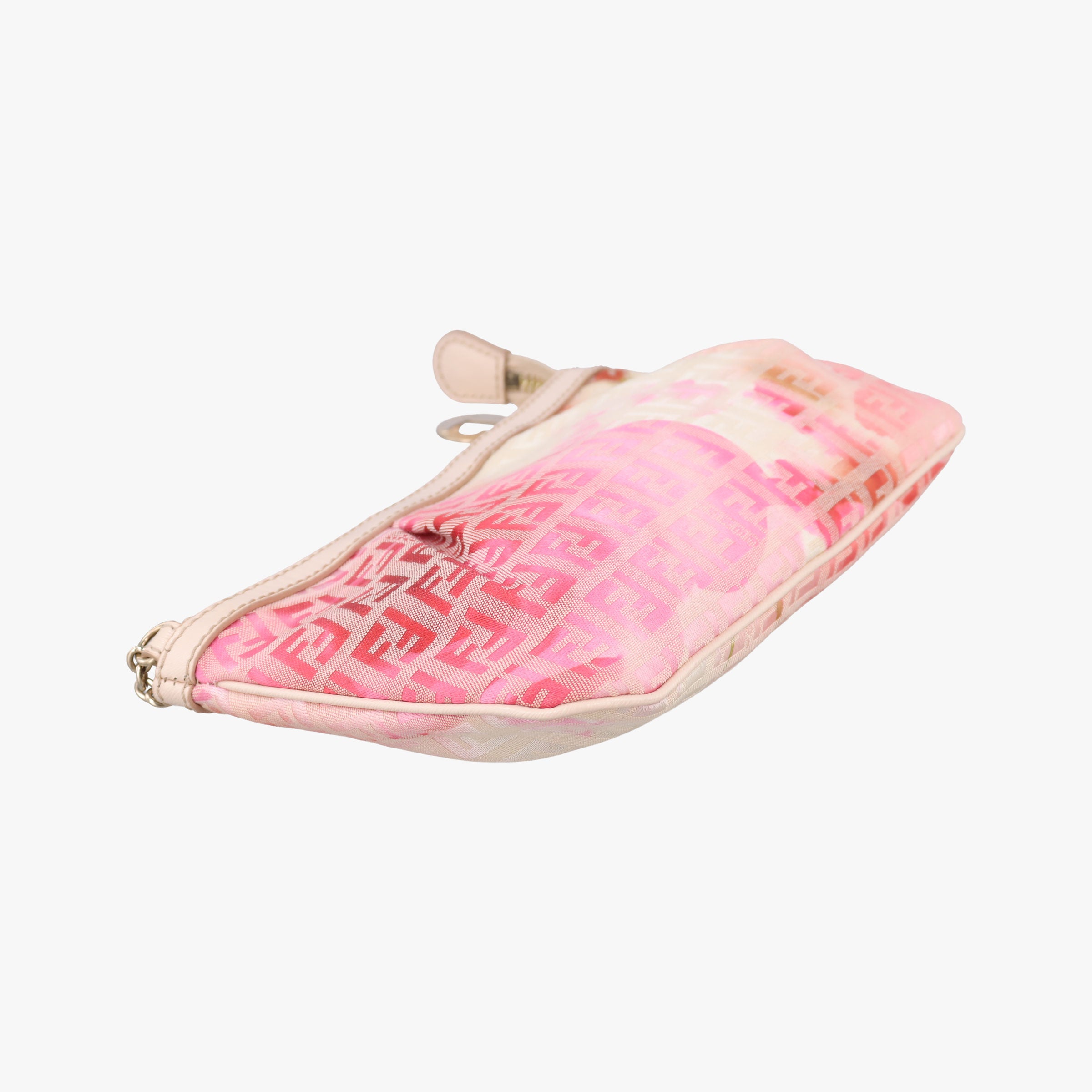 Pre-owned Fendi Zucchino Studded Pink canvas 8BR594 handbag | stylenewstar