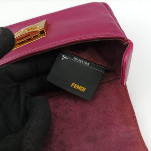 Pre-owned Fendi Mini Be Baguette Rose Leather 8M0315 shoulderbag | stylenewstar