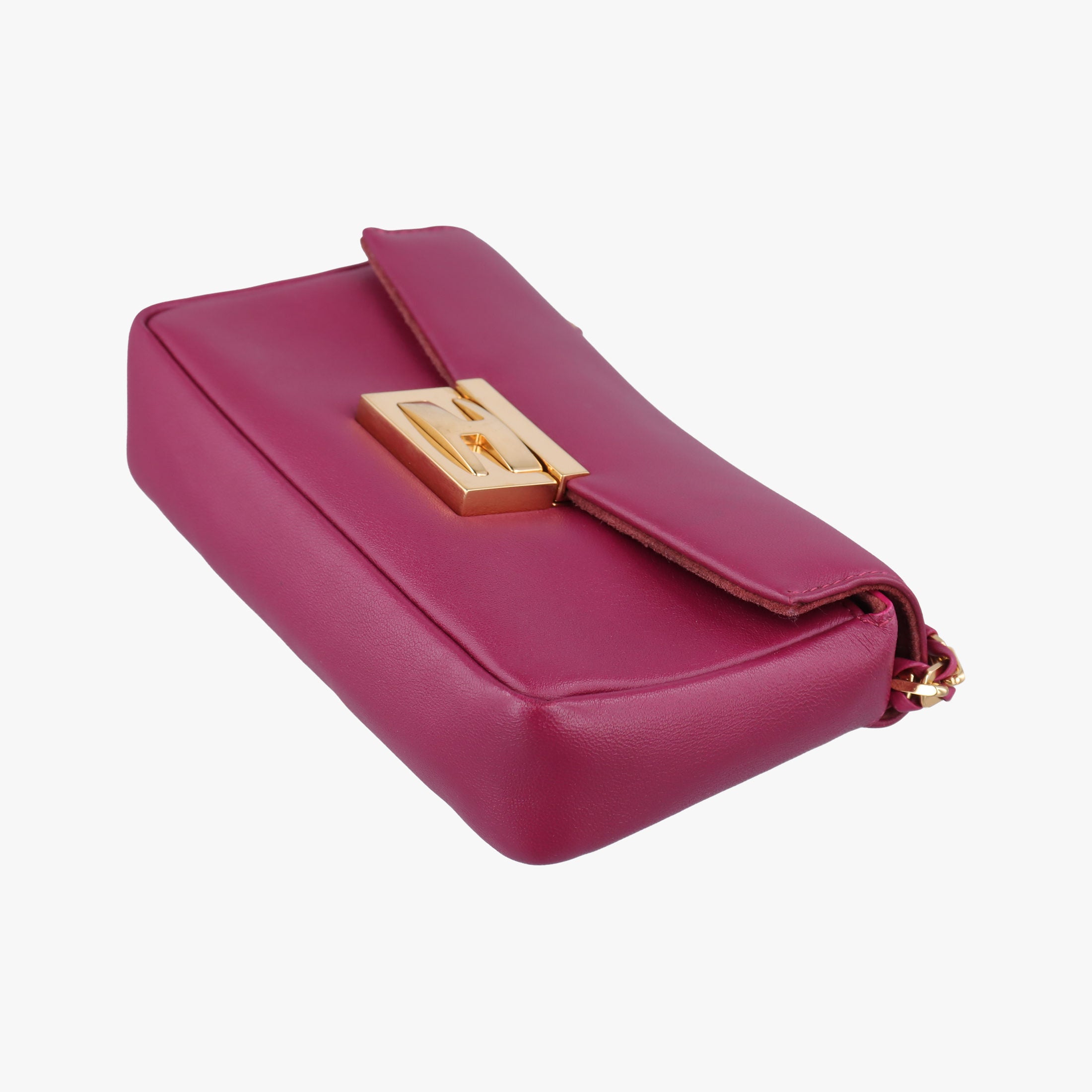 Pre-owned Fendi Mini Be Baguette Rose Leather 8M0315 shoulderbag | stylenewstar