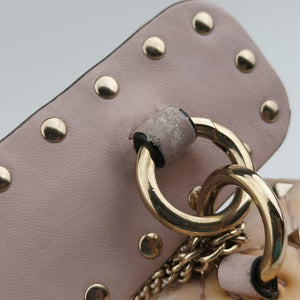 Pre-owned Valentino Rockstud spikes Pink pvc vinyl  shoulderbag | stylenewstar