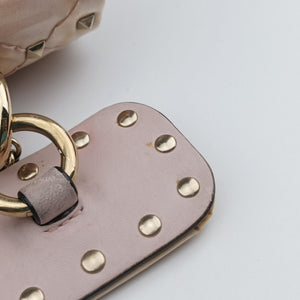 Pre-owned Valentino Rockstud spikes Pink pvc vinyl  shoulderbag | stylenewstar