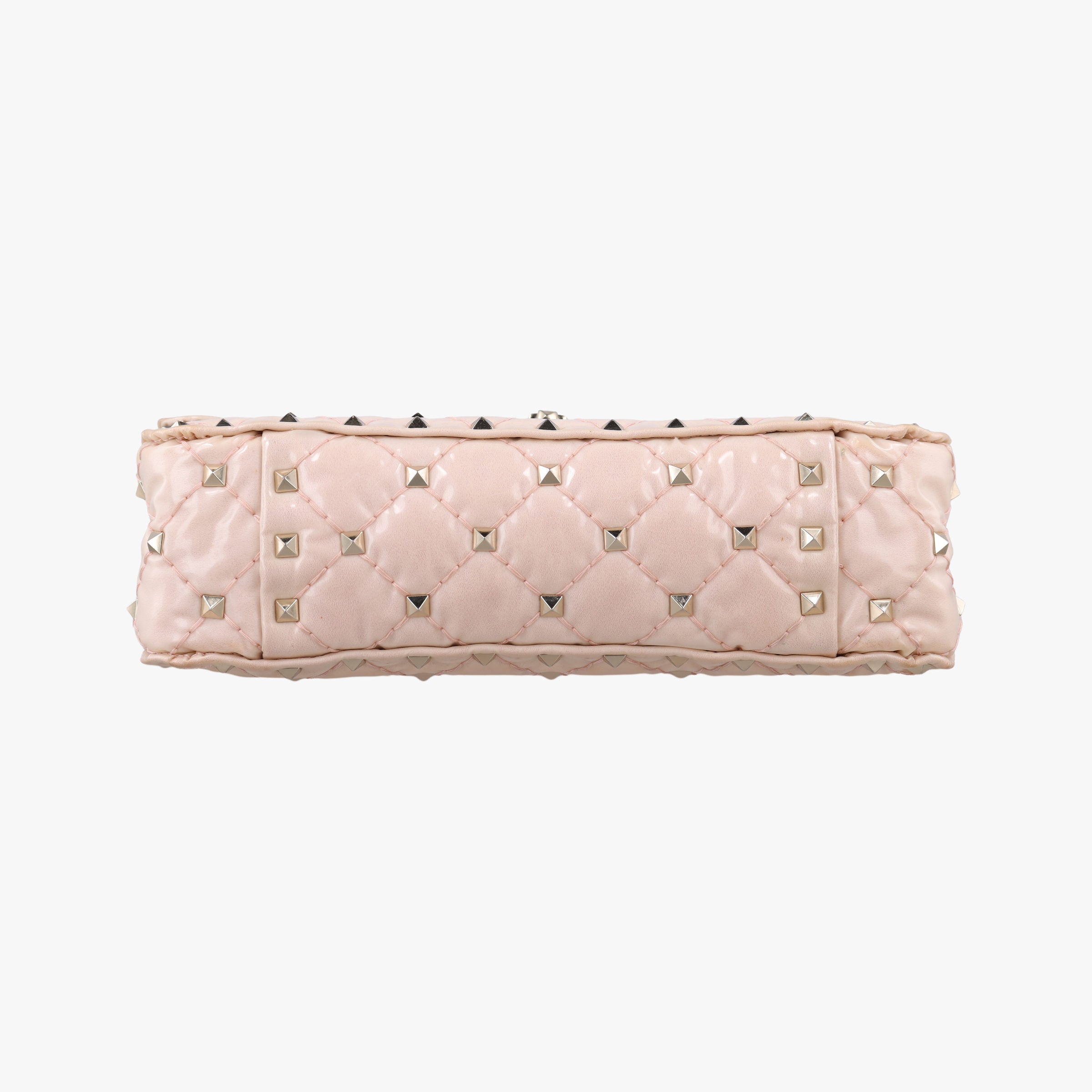 Pre-owned Valentino Rockstud spikes Pink pvc vinyl  shoulderbag | stylenewstar