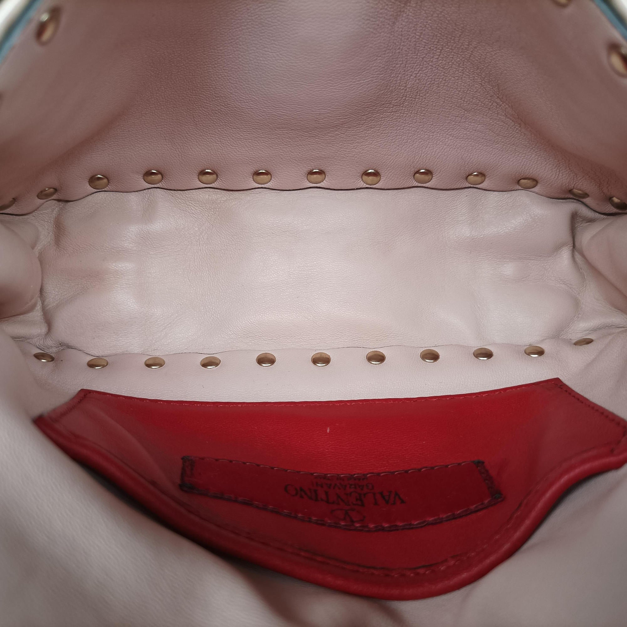 Pre-owned Valentino Rockstud spikes Pink pvc vinyl  shoulderbag | stylenewstar