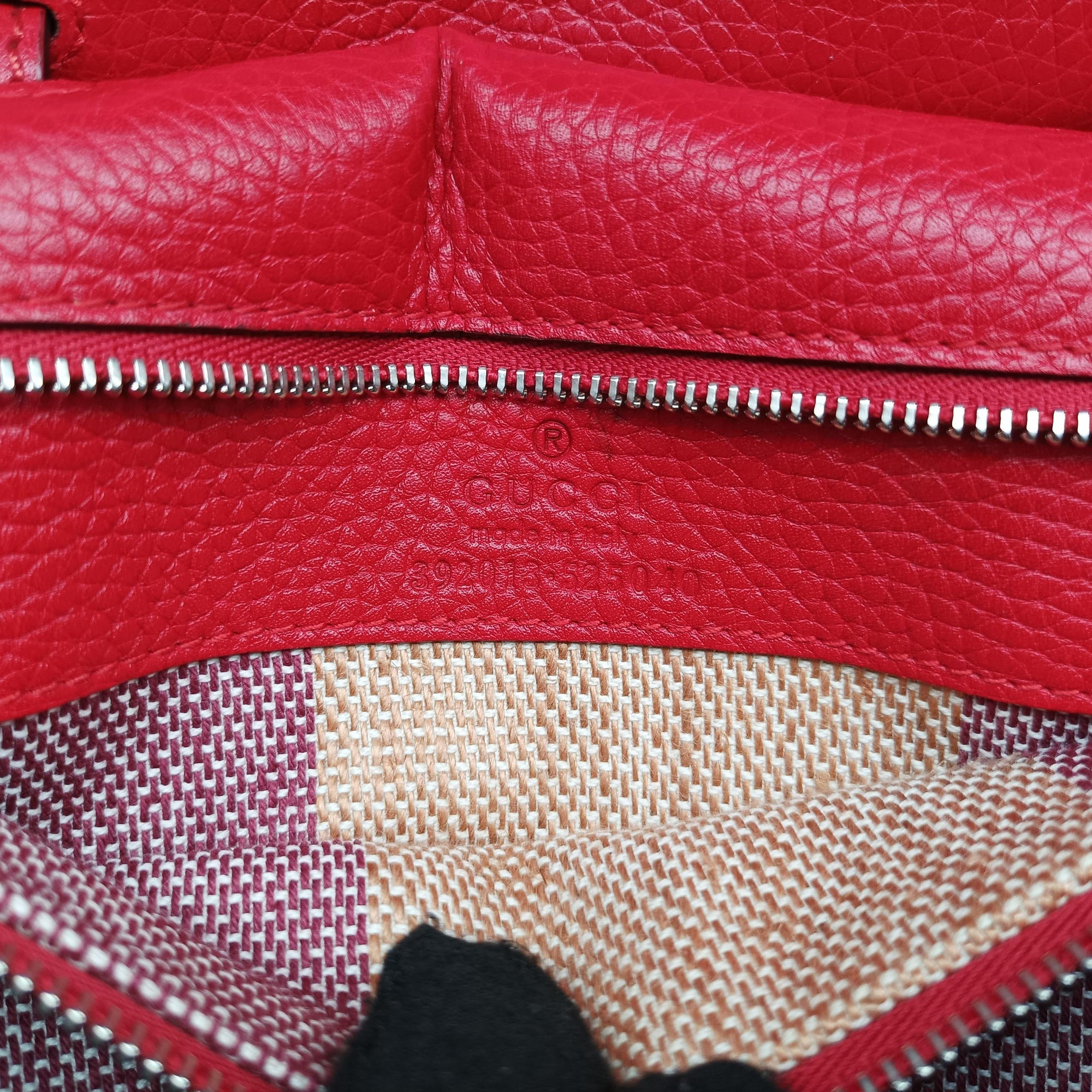 Pre-owned Gucci Bamboo Daily Red Leather 392013 shoulderbag | stylenewstar