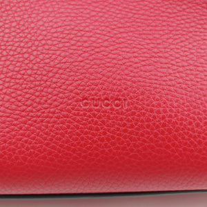 Pre-owned Gucci Bamboo Daily Red Leather 392013 shoulderbag | stylenewstar