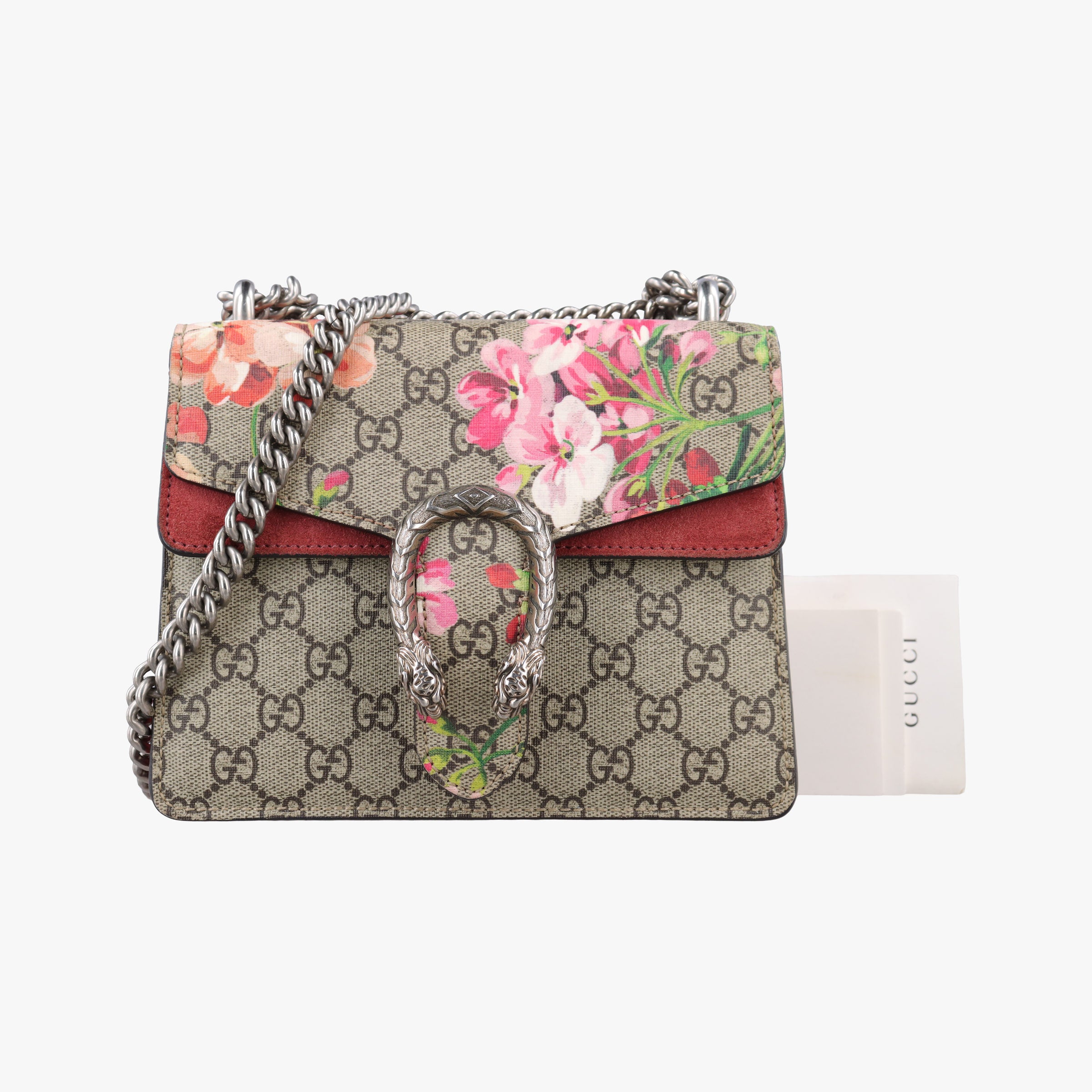 Pre-owned Gucci Dionysus beige×red×Multicolour PVC coated canvas × suede 421970 shoulderbag | stylenewstar