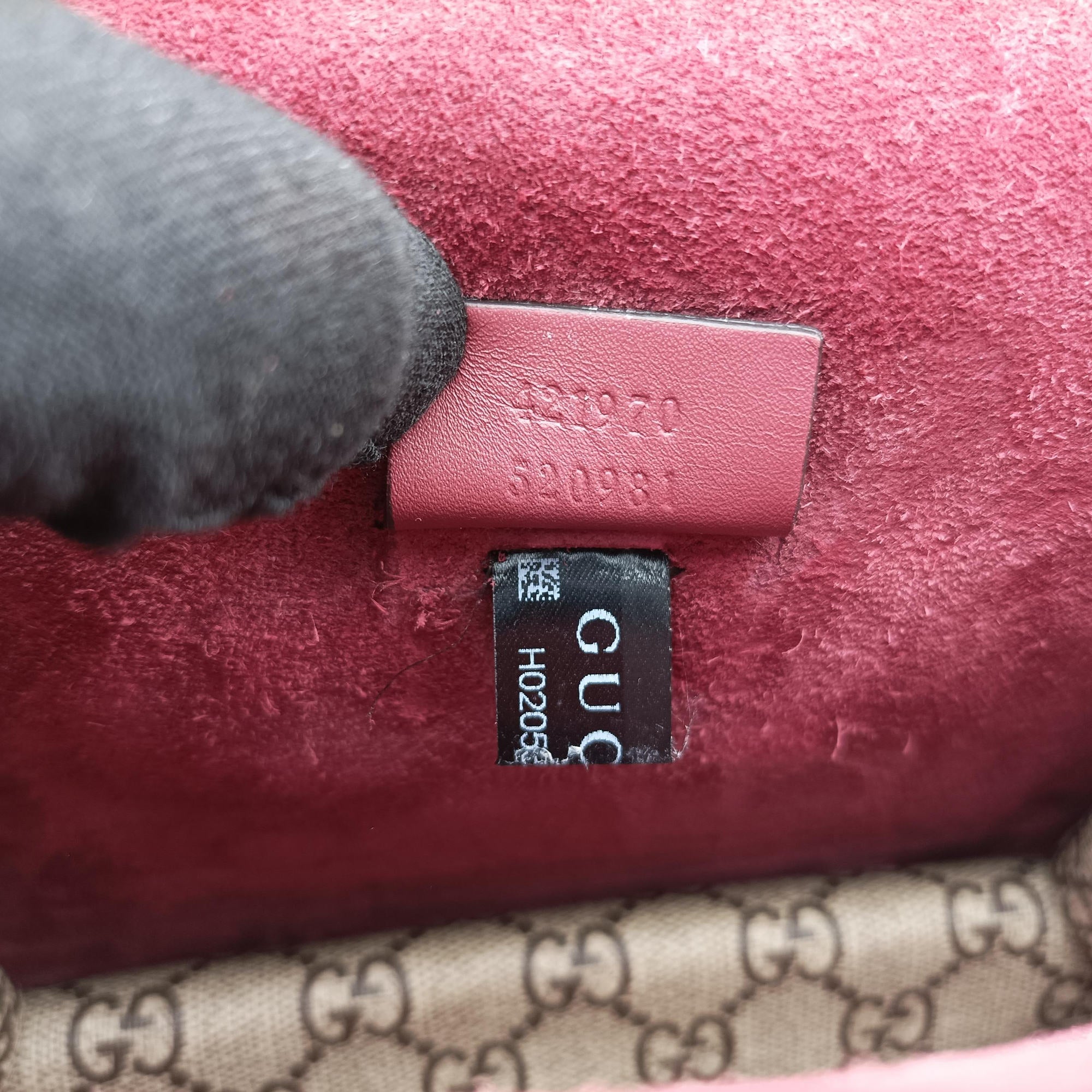 Pre-owned Gucci Dionysus beige×red×Multicolour PVC coated canvas × suede 421970 shoulderbag | stylenewstar