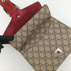 Pre-owned Gucci Dionysus beige×red×Multicolour PVC coated canvas × suede 421970 shoulderbag | stylenewstar