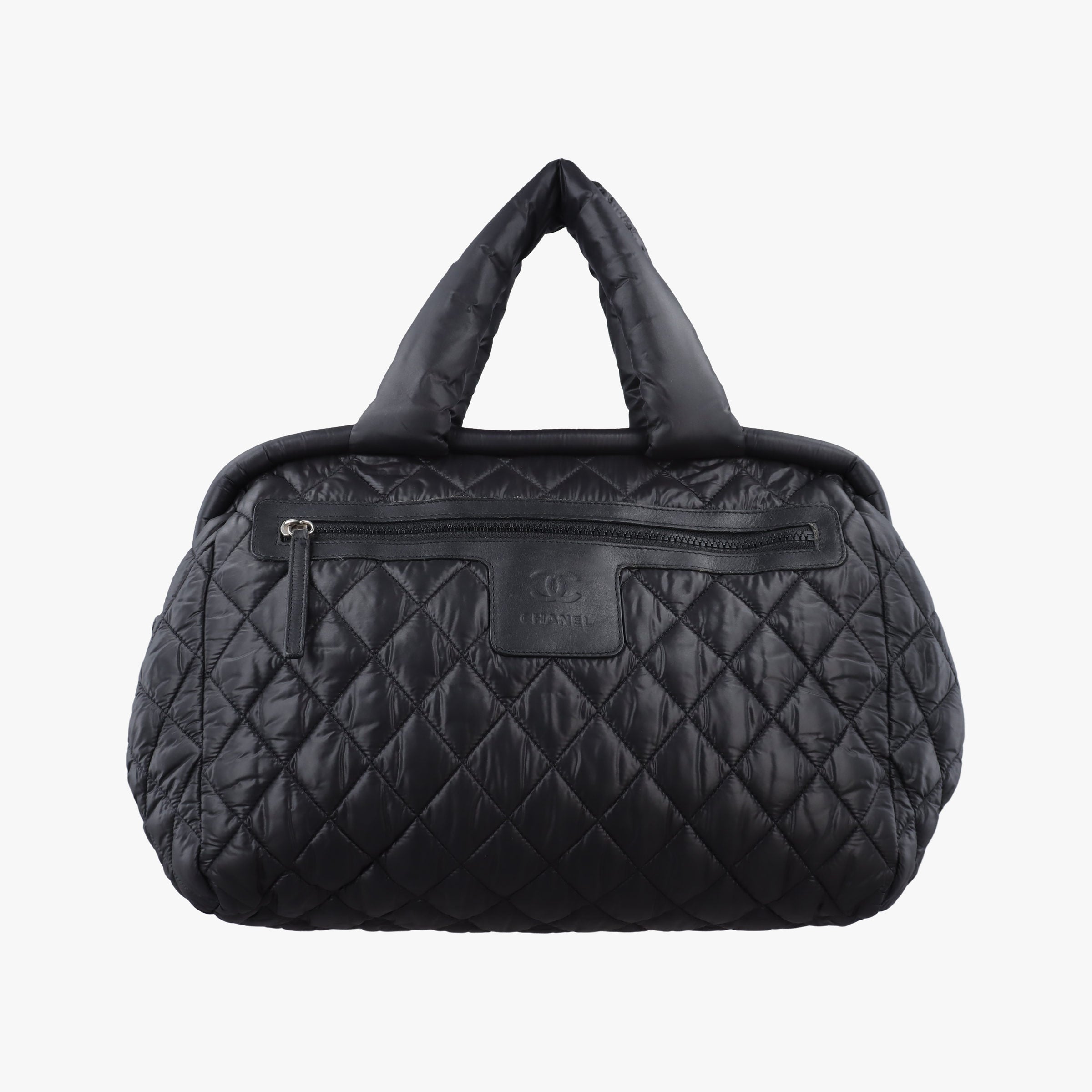 Pre-owned Chanel Cococoon Quilting Black Nylon×Leather A47107 handbag | stylenewstar