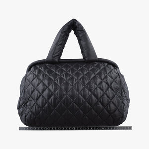 Pre-owned Chanel Cococoon Quilting Black Nylon×Leather A47107 handbag | stylenewstar