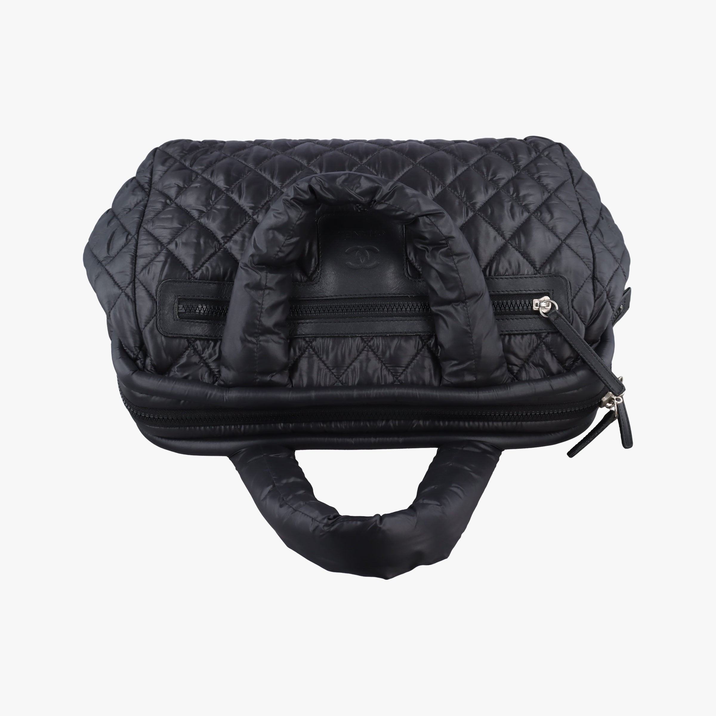 Pre-owned Chanel Cococoon Quilting Black Nylon×Leather A47107 handbag | stylenewstar