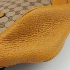 Pre-owned Gucci Jackie Flora Hobo beige×orange Canvas×Leather 277520 shoulderbag | stylenewstar