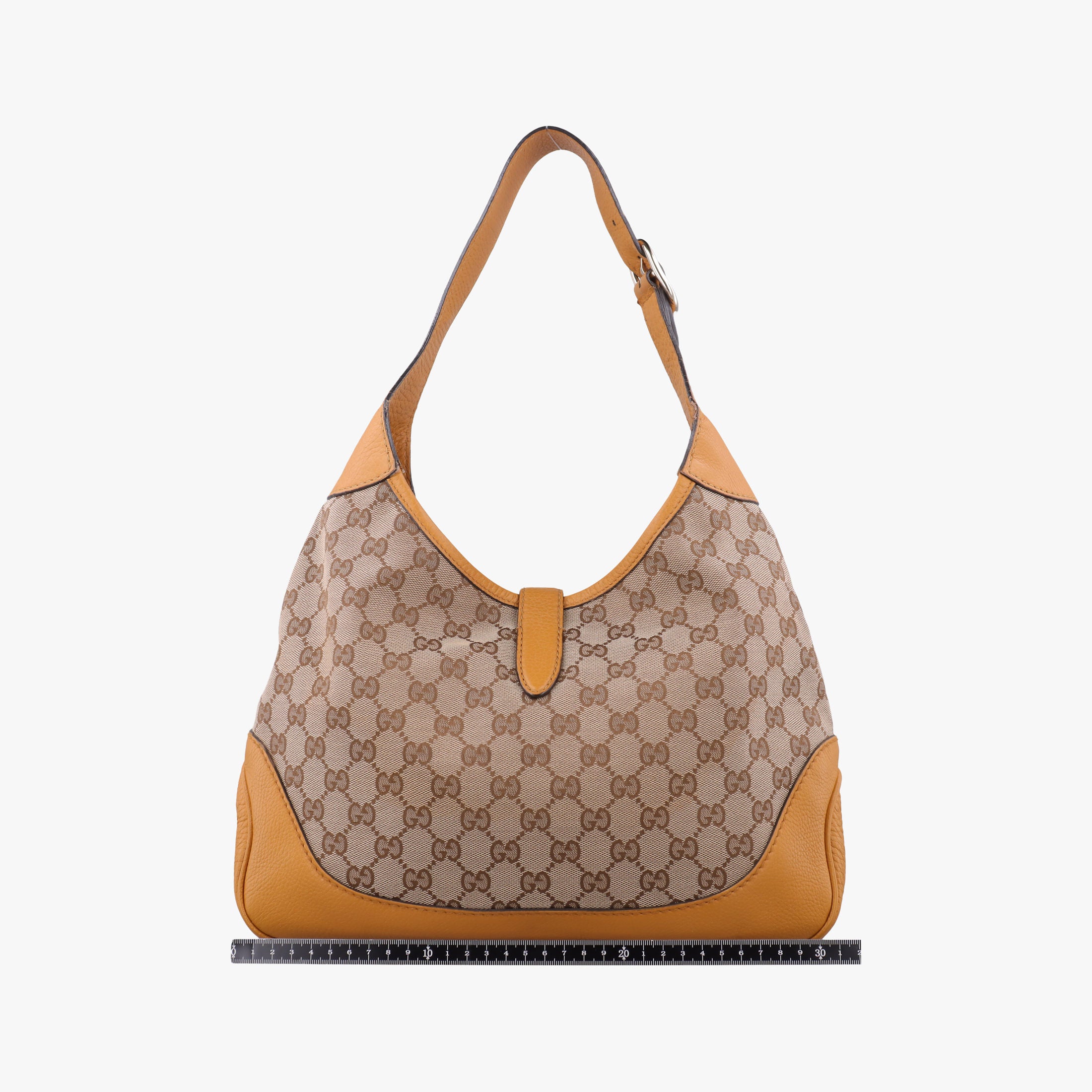 Pre-owned Gucci Jackie Flora Hobo beige×orange Canvas×Leather 277520 shoulderbag | stylenewstar
