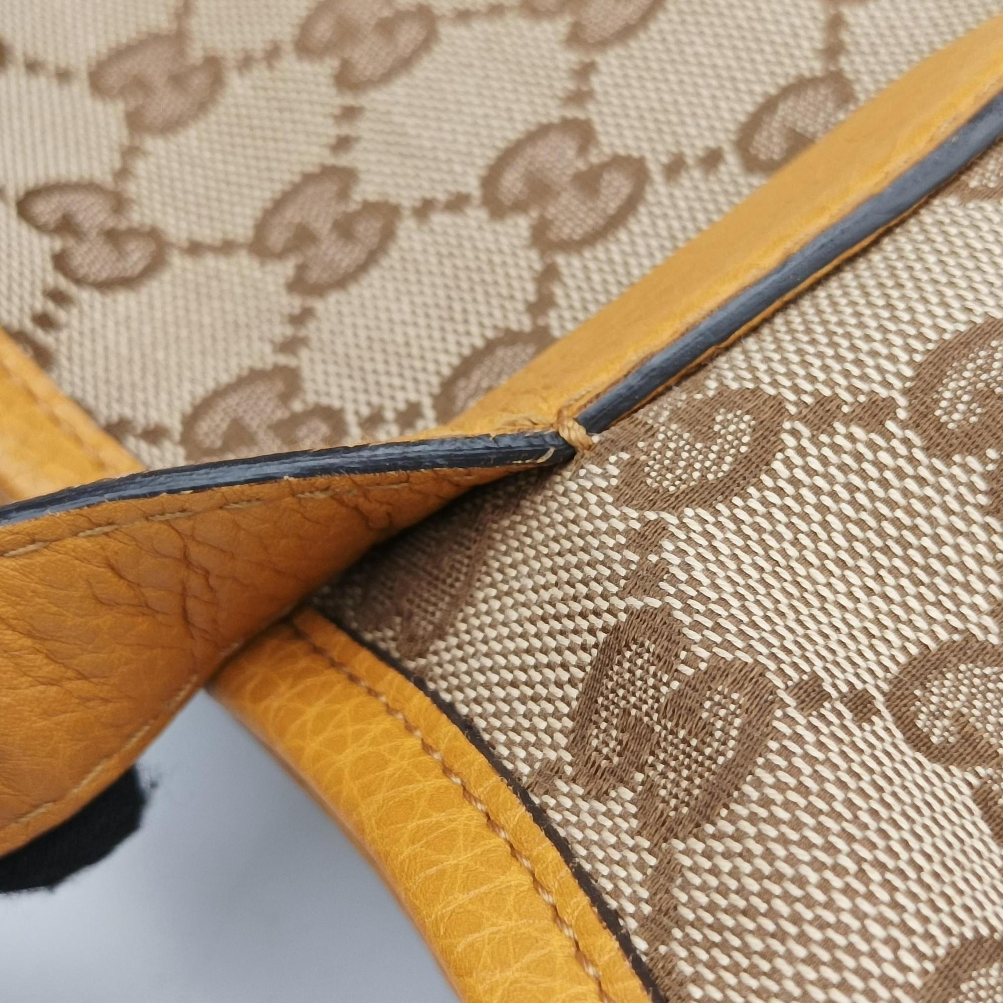 Pre-owned Gucci Jackie Flora Hobo beige×orange Canvas×Leather 277520 shoulderbag | stylenewstar
