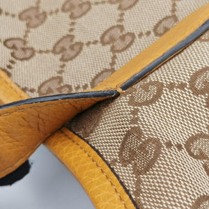 Pre-owned Gucci Jackie Flora Hobo beige×orange Canvas×Leather 277520 shoulderbag | stylenewstar