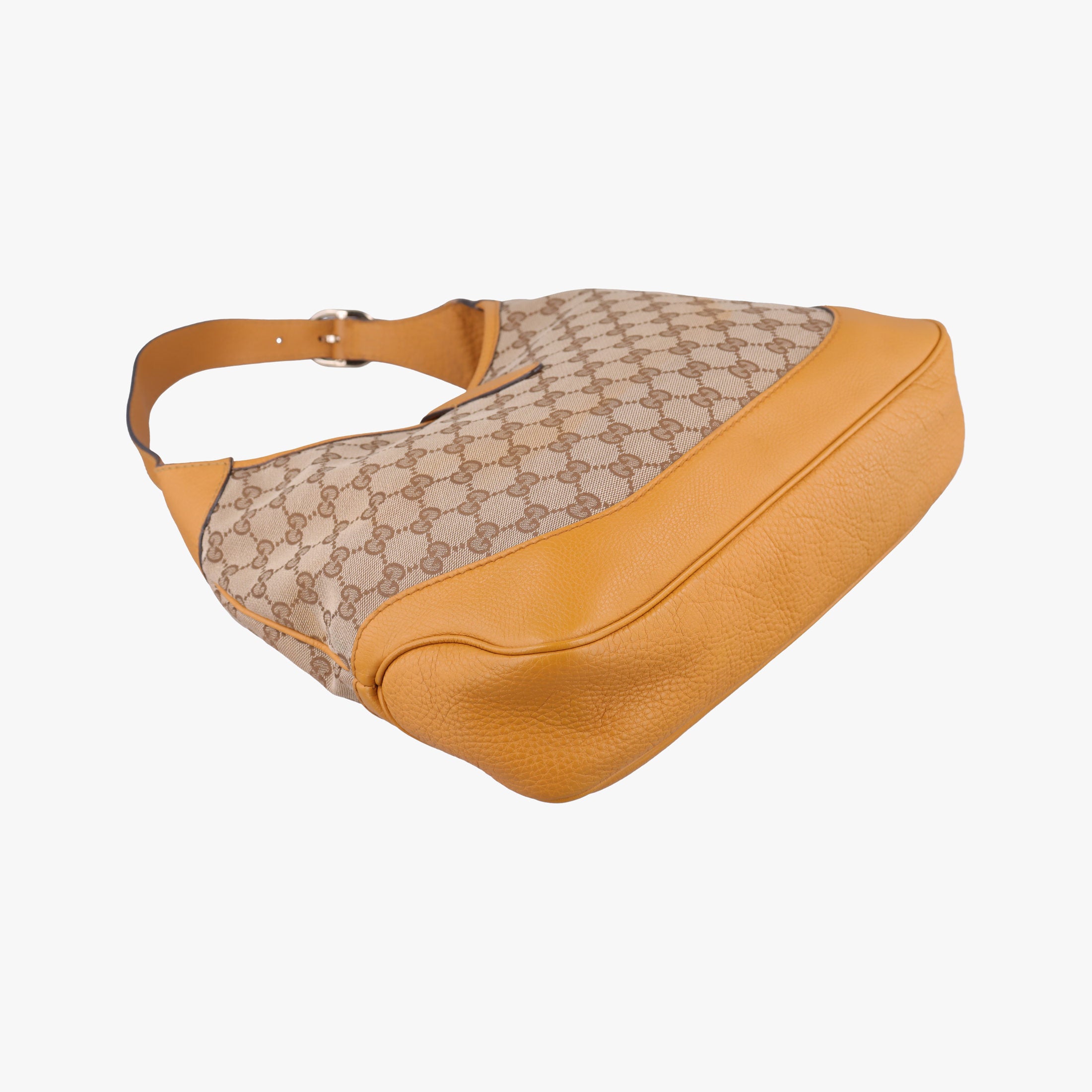 Pre-owned Gucci Jackie Flora Hobo beige×orange Canvas×Leather 277520 shoulderbag | stylenewstar