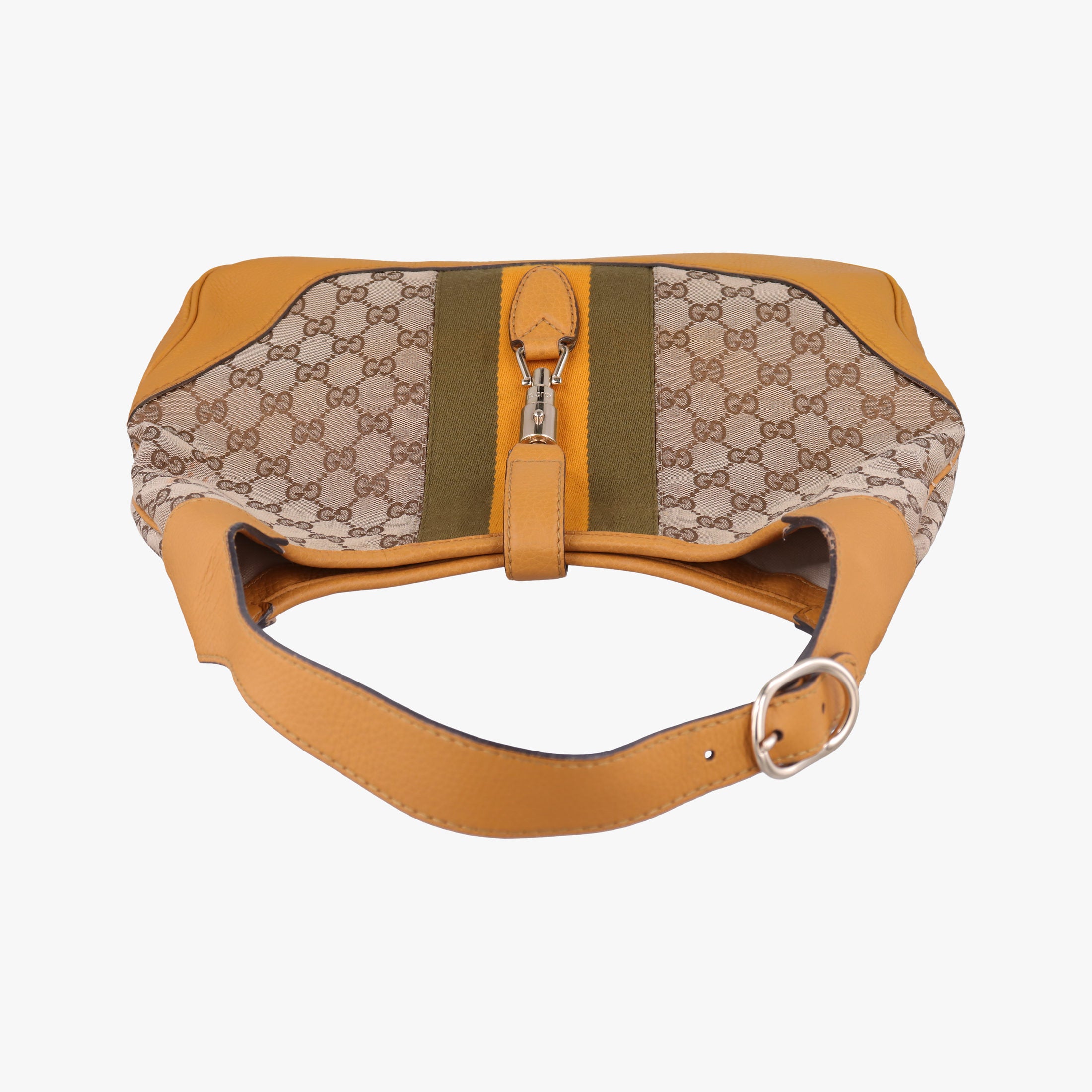 Pre-owned Gucci Jackie Flora Hobo beige×orange Canvas×Leather 277520 shoulderbag | stylenewstar