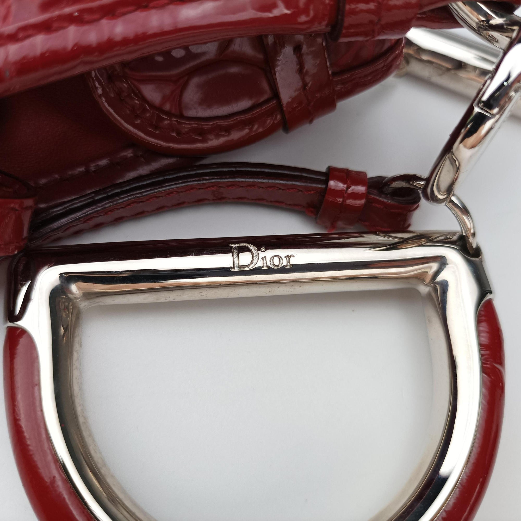 Pre-owned Christian Dior Croc Red Leather  handbag | stylenewstar