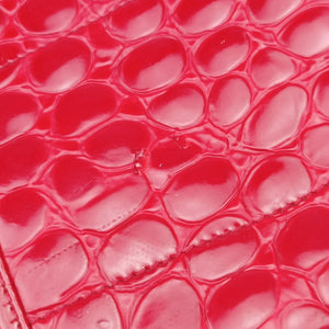 Pre-owned Christian Dior Croc Red Leather  handbag | stylenewstar