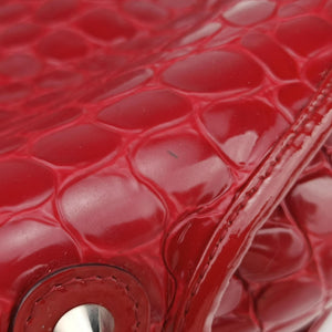 Pre-owned Christian Dior Croc Red Leather  handbag | stylenewstar