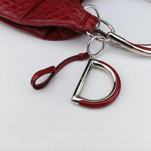 Pre-owned Christian Dior Croc Red Leather  handbag | stylenewstar