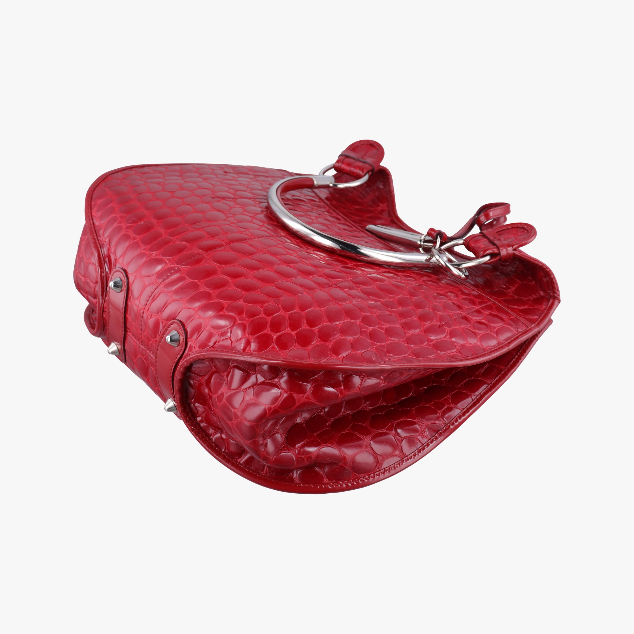 Pre-owned Christian Dior Croc Red Leather  handbag | stylenewstar