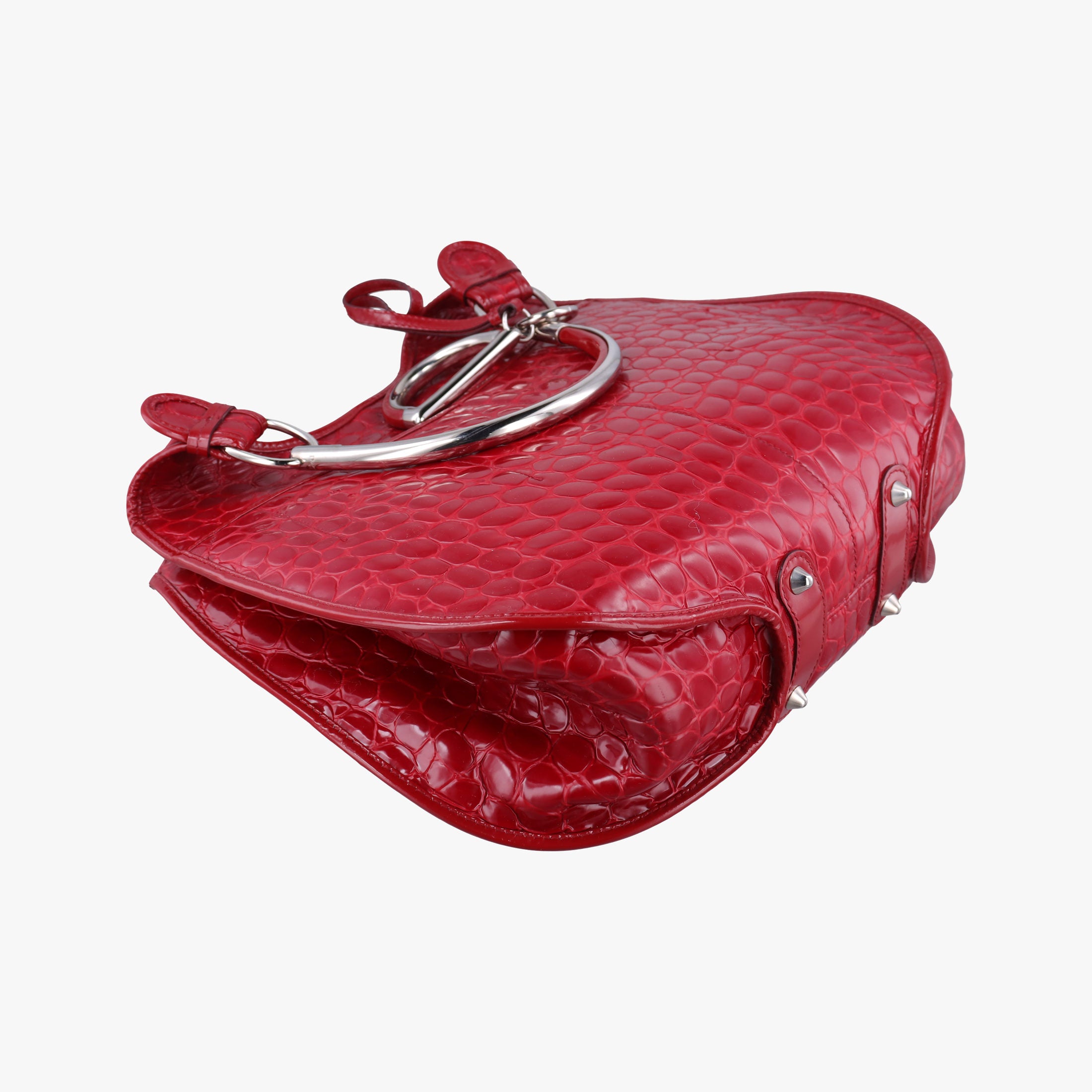 Pre-owned Christian Dior Croc Red Leather  handbag | stylenewstar