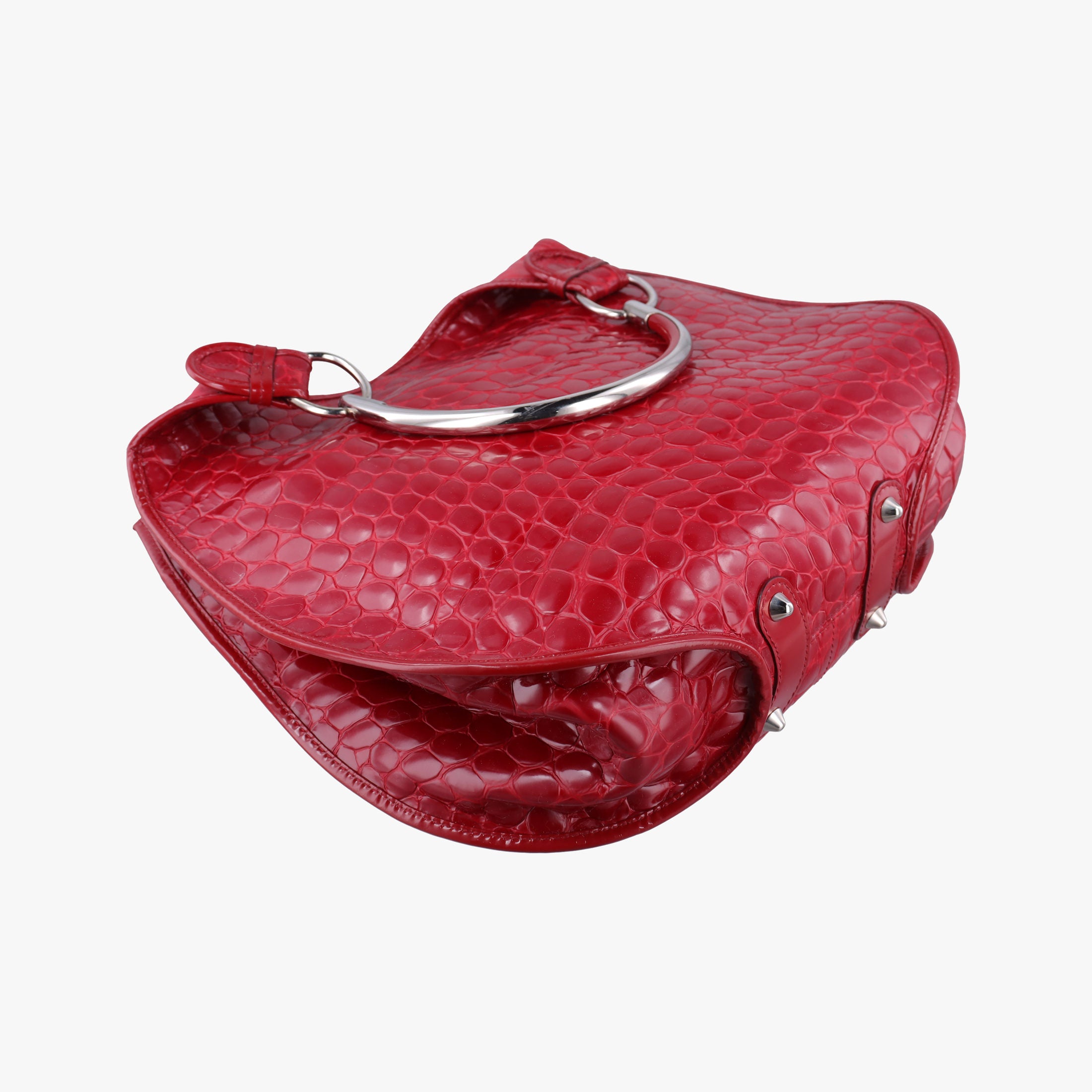 Pre-owned Christian Dior Croc Red Leather  handbag | stylenewstar