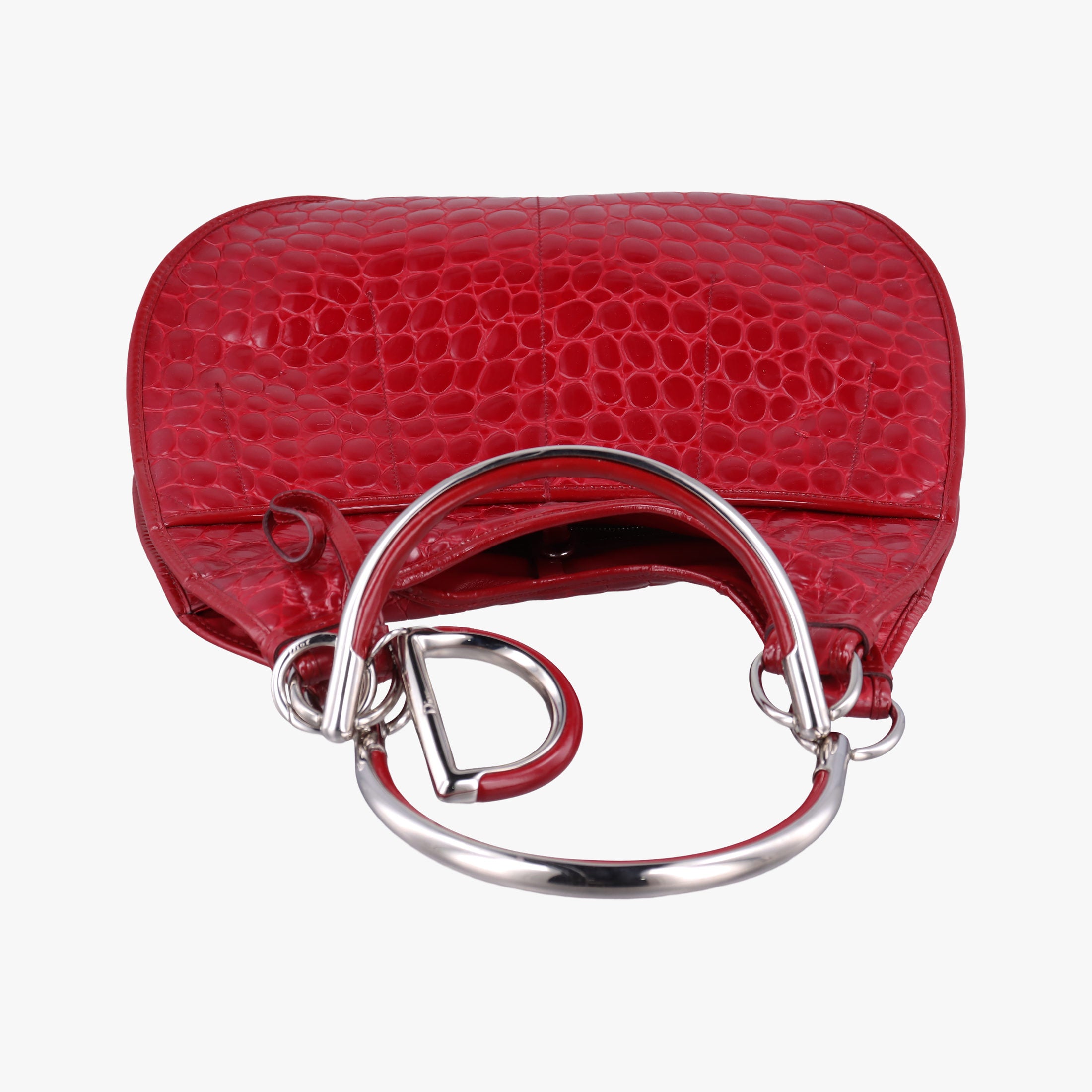 Pre-owned Christian Dior Croc Red Leather  handbag | stylenewstar