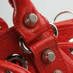 Pre-owned Balenciaga Pompon Red Leather  shoulderbag | stylenewstar