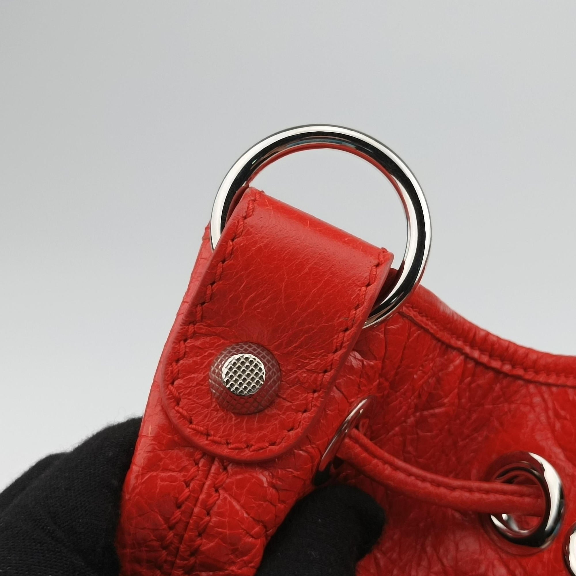 Pre-owned Balenciaga Pompon Red Leather  shoulderbag | stylenewstar
