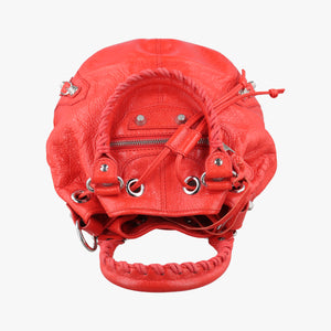 Pre-owned Balenciaga Pompon Red Leather  shoulderbag | stylenewstar