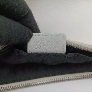Pre-owned Christian Dior D Pendant White Leather  shoulderbag | stylenewstar