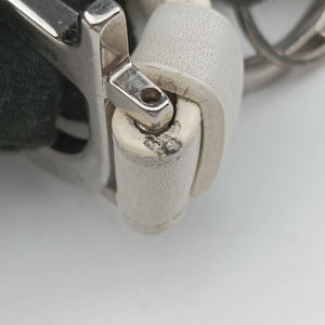 Pre-owned Christian Dior D Pendant White Leather  shoulderbag | stylenewstar