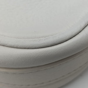 Pre-owned Christian Dior D Pendant White Leather  shoulderbag | stylenewstar