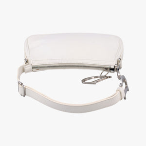 Pre-owned Christian Dior D Pendant White Leather  shoulderbag | stylenewstar