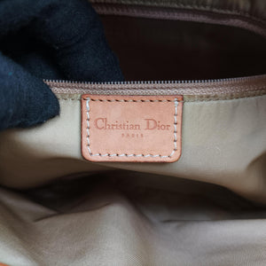 Pre-owned Christian Dior Street Chic Columbus Beige×brown canvasxleather  shoulderbag | stylenewstar