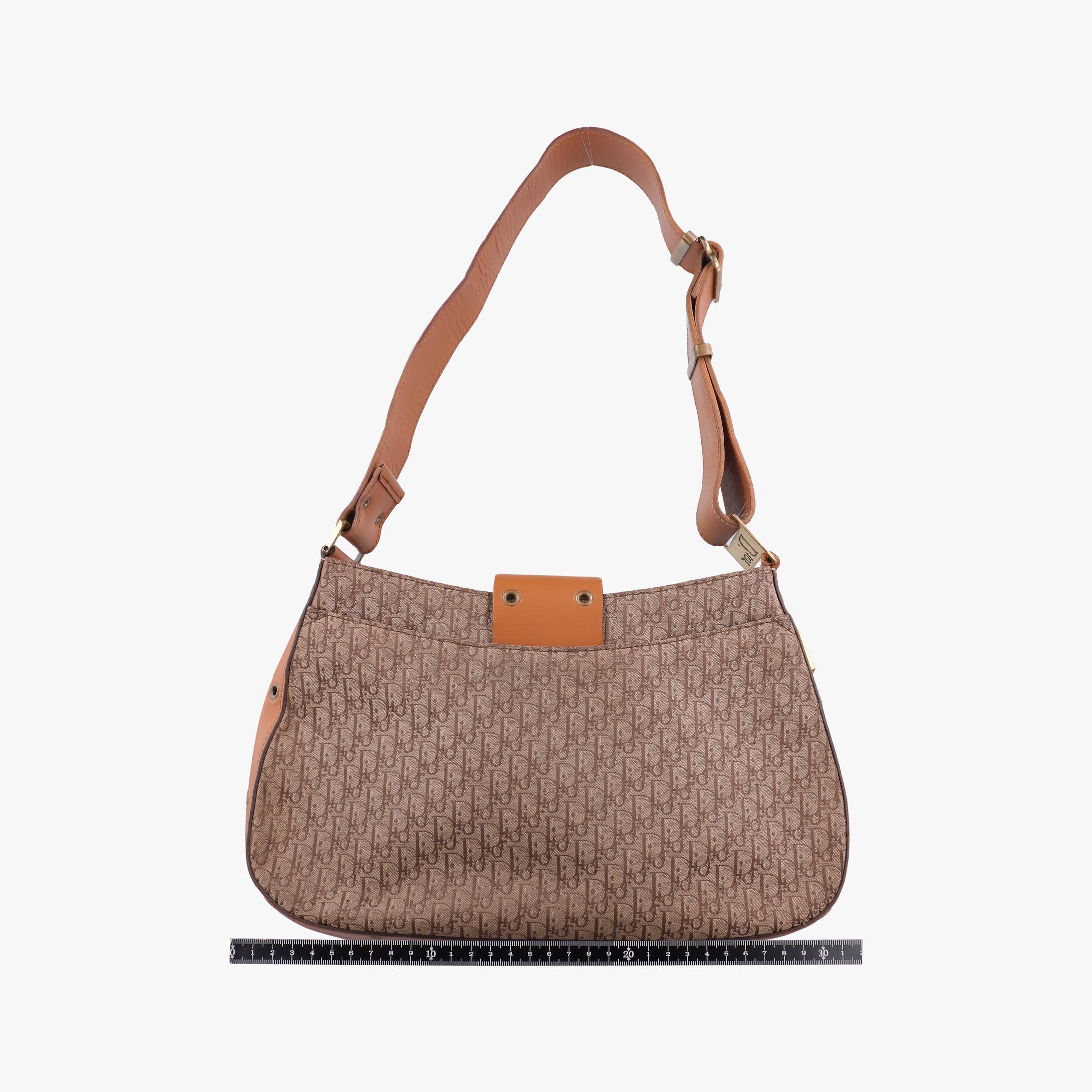 Pre-owned Christian Dior Street Chic Columbus Beige×brown canvasxleather  shoulderbag | stylenewstar