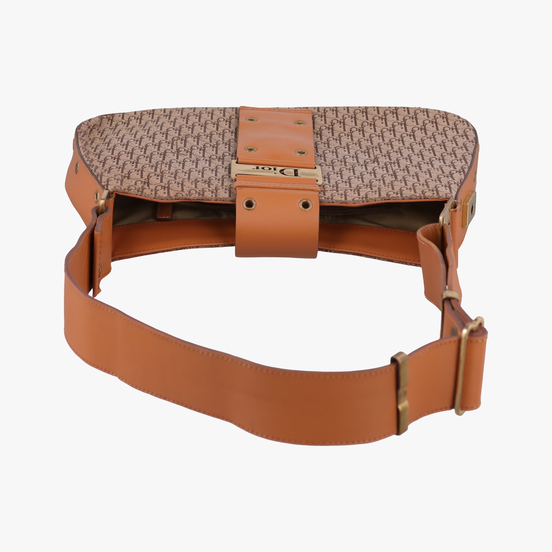 Pre-owned Christian Dior Street Chic Columbus Beige×brown canvasxleather  shoulderbag | stylenewstar