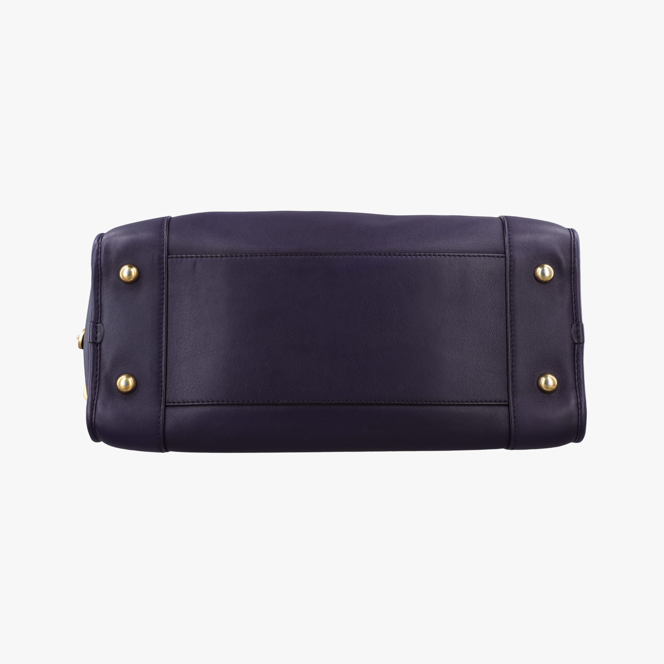 Pre-owned Loewe Amazona 36 Purple × Fluorescent Yellow Leather  handbag | stylenewstar