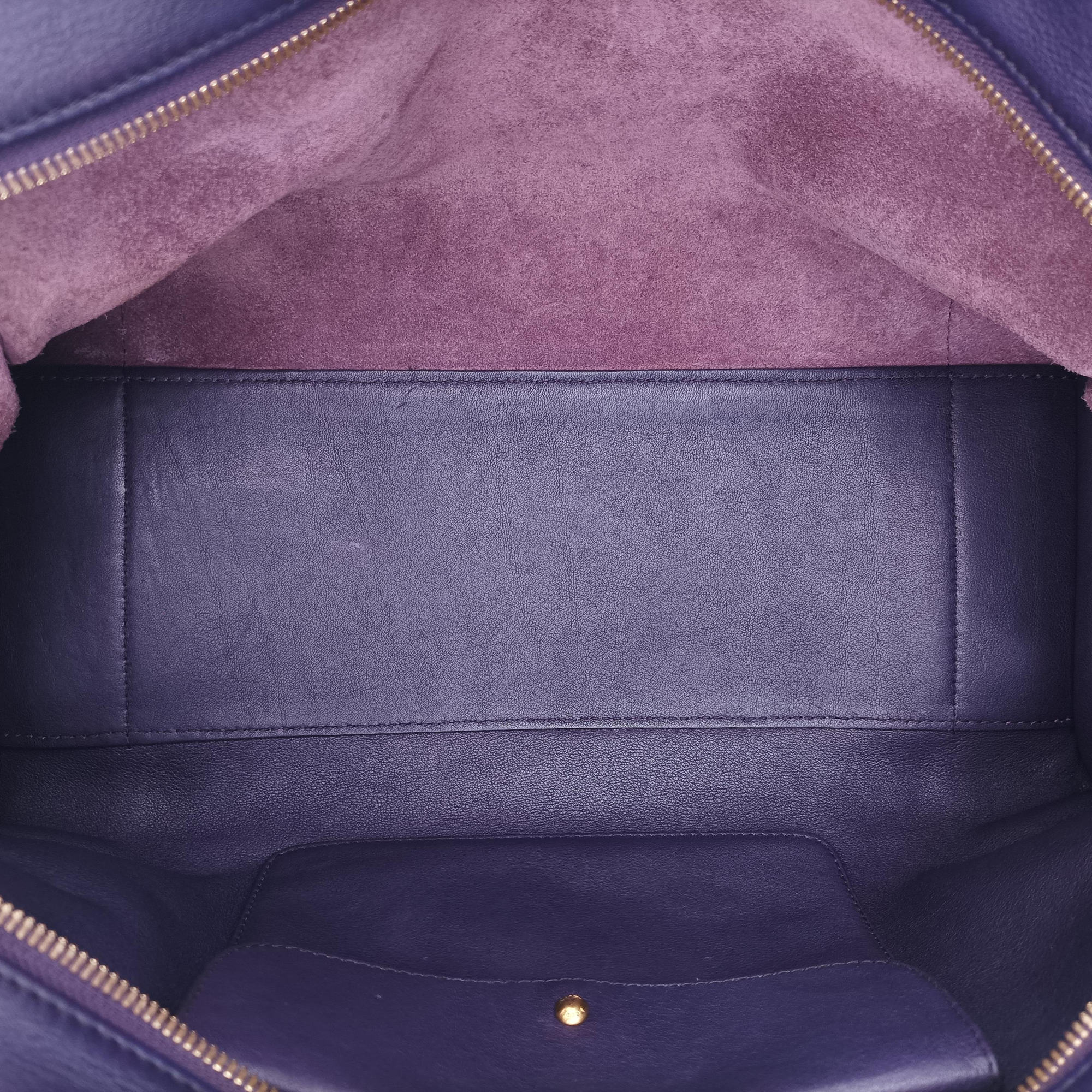 Pre-owned Loewe Amazona 36 Purple × Fluorescent Yellow Leather  handbag | stylenewstar