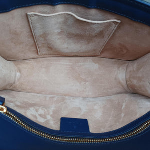 Pre-owned Gucci Sylvie Navy Leather 421882 shoulderbag | stylenewstar