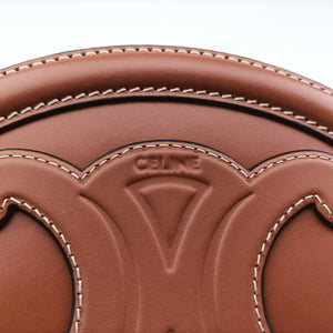 Pre-owned Celine Oval Purse Cuir Triomphe Brown Leather  shoulderbag | stylenewstar