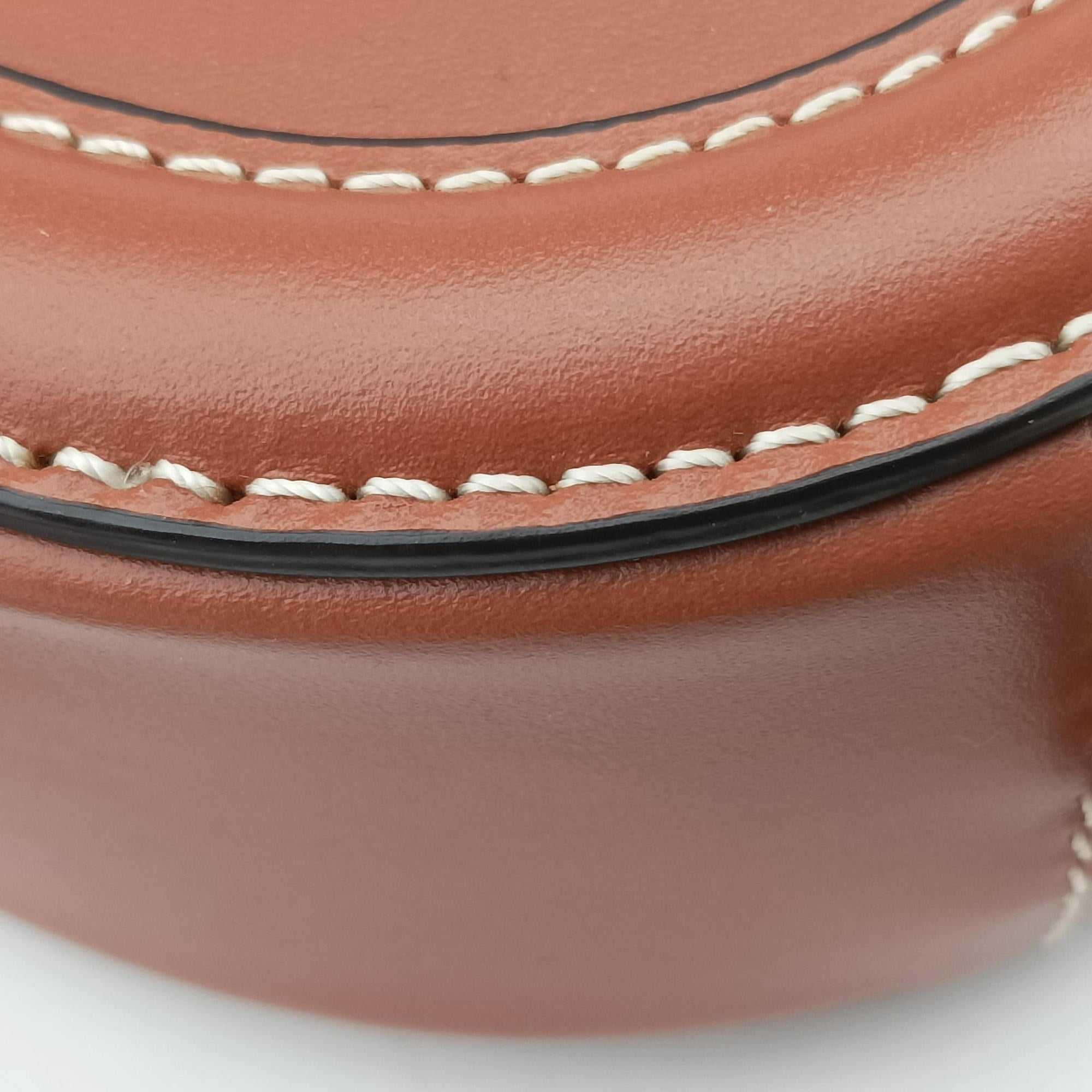 Pre-owned Celine Oval Purse Cuir Triomphe Brown Leather  shoulderbag | stylenewstar