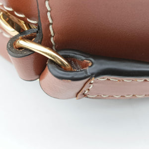 Pre-owned Celine Oval Purse Cuir Triomphe Brown Leather  shoulderbag | stylenewstar