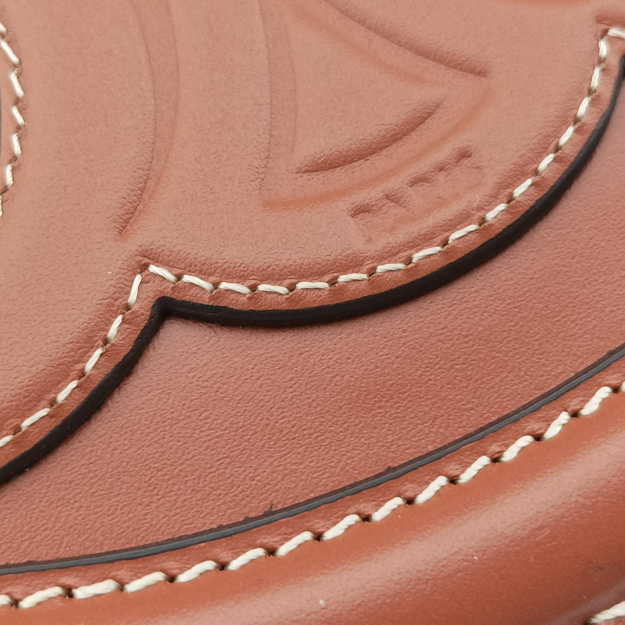 Pre-owned Celine Oval Purse Cuir Triomphe Brown Leather  shoulderbag | stylenewstar