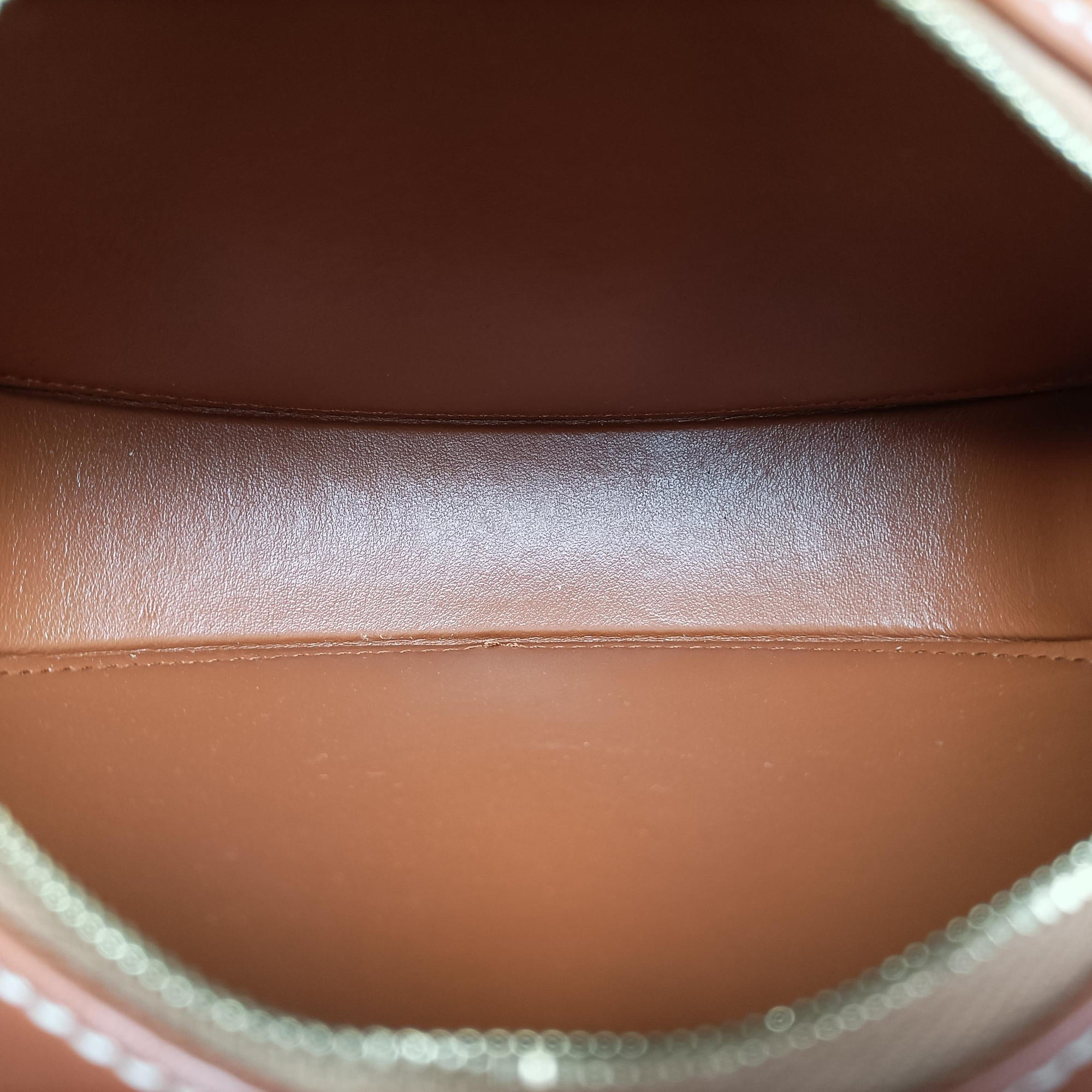 Pre-owned Celine Oval Purse Cuir Triomphe Brown Leather  shoulderbag | stylenewstar