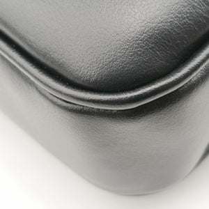 Pre-owned Miu Miu logo Black leather  bum bag/waist bag | stylenewstar