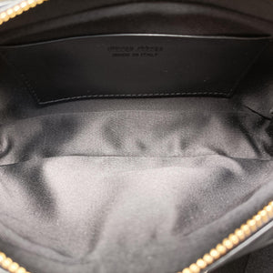 Pre-owned Miu Miu logo Black leather  bum bag/waist bag | stylenewstar